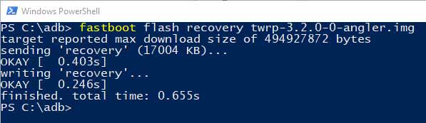 Fast Boot Flash Recovery Twrp